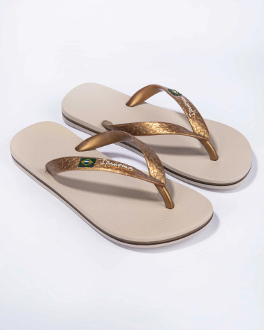 IPANEMA CLAS BRASIL II FEM, INFRADITO DONNA, BEIGE/GOLD, 35 EU