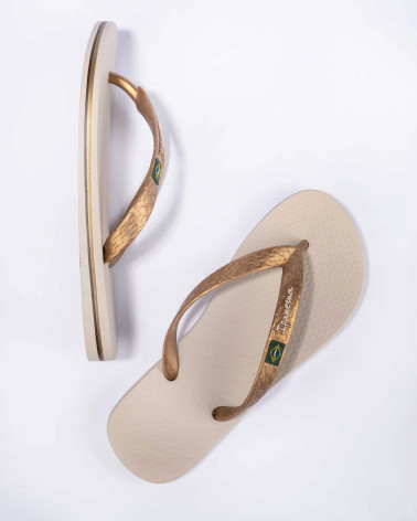 IPANEMA CLAS BRASIL II FEM, INFRADITO DONNA, BEIGE/GOLD, 35 EU