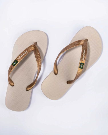 IPANEMA CLAS BRASIL II FEM, INFRADITO DONNA, BEIGE/GOLD, 35 EU