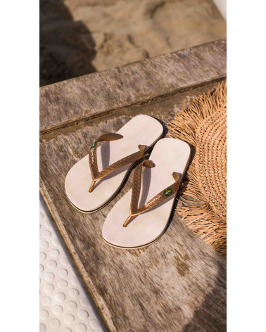 IPANEMA CLAS BRASIL II FEM, INFRADITO DONNA, BEIGE/GOLD, 35 EU