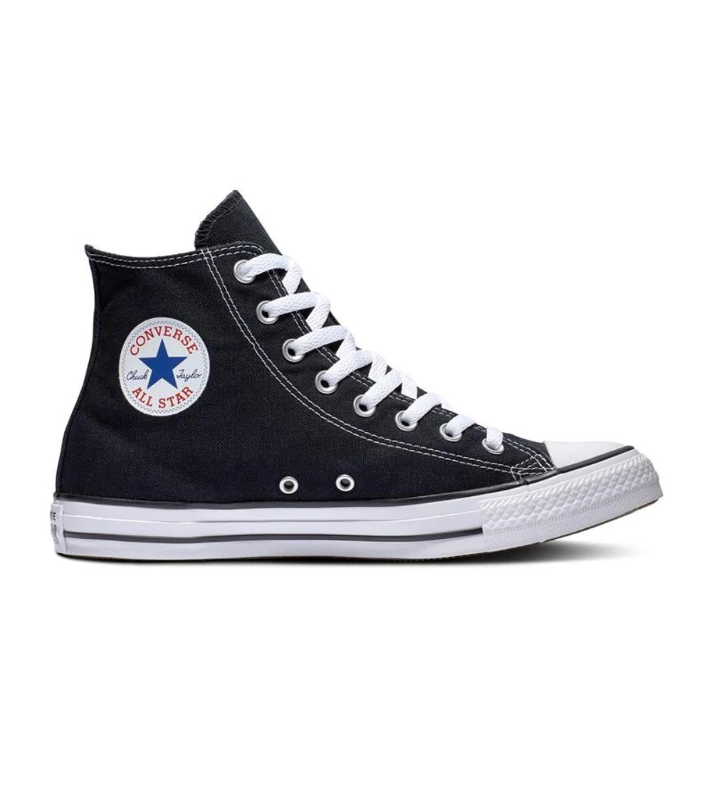 CONVERSE CHUCK TAYLOR HI, SNEAKER UNISEX ADULTO, NERO, TAGLIA 44 EU