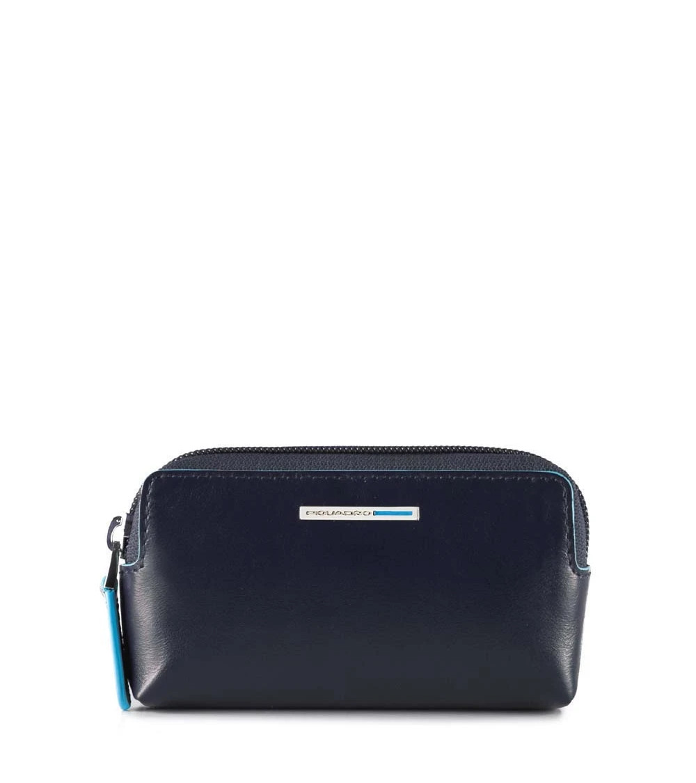 Piquadro Porte-clés Blue Square - Cuir Bleu Nuit | PC4216B2