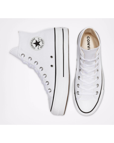 CONVERSE CHUCKS PLATEAU BIANCO 560846C CHUCK TAYLOR ALL STAR LIFT - HI BIANCO NERO BIANCO, TAGLIA:36