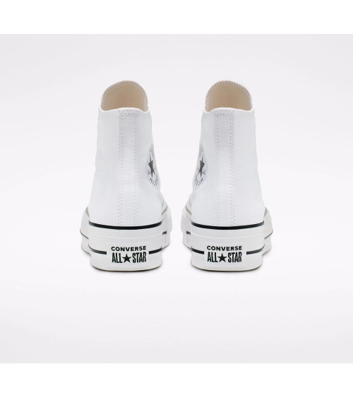 CONVERSE CHUCKS PLATEAU BIANCO 560846C CHUCK TAYLOR ALL STAR LIFT - HI BIANCO NERO BIANCO, TAGLIA:36
