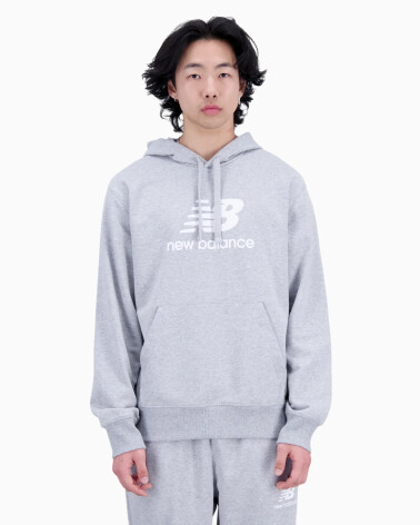 New Balance Felpa cappuccio Essentials Stacked Logo
